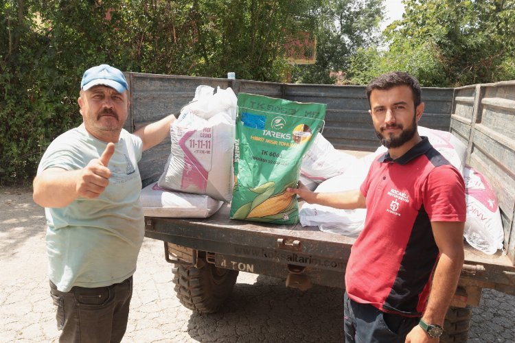 Selden tarlaları zarar gören çiftçilere Kocaeli desteği -