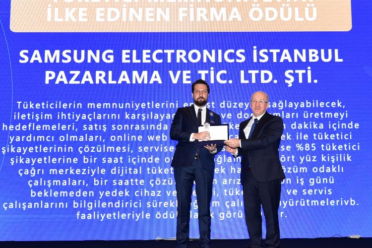 Ticaret Bakanlığı’ndan Samsung Türkiye’ye prestijli ödül -