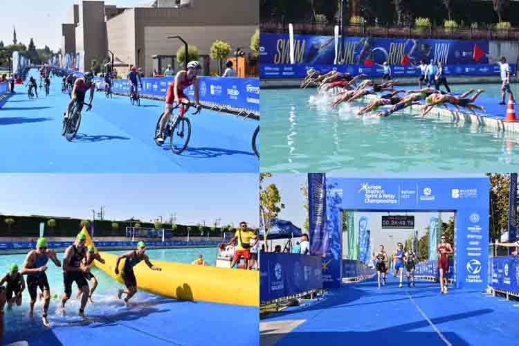 Triatlon şampiyonası nefes kesiyor -