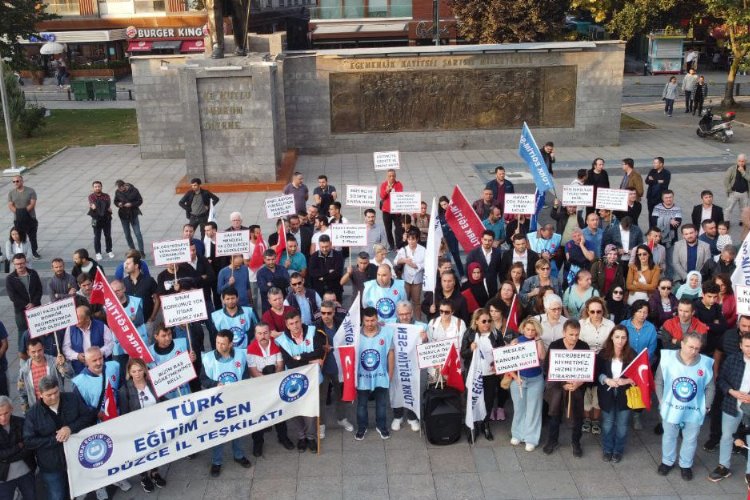 Türk Eğitim-Sen üyeleri Düzce'den seslendi -