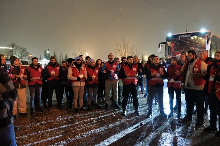 Türk Kızılay Bursa gönüllüleri dualarla uğurlandı -