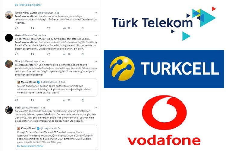 Türkcell, Vodafone ve Türk Telekom’a deprem tepkisi: Yazıklar olsun -