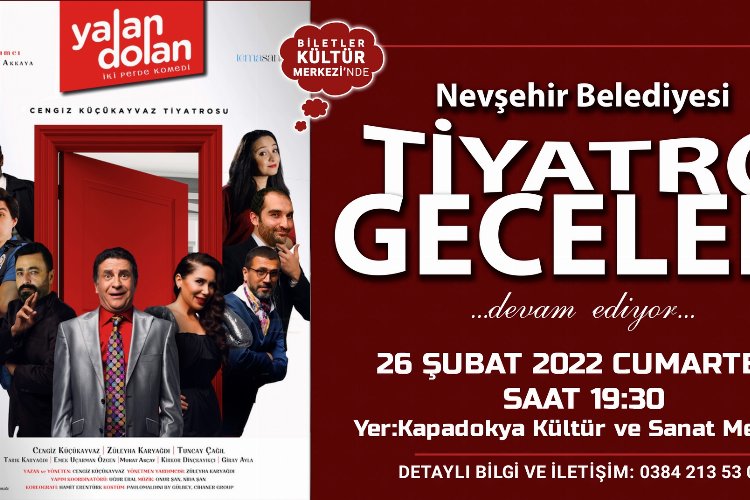 ‘Yalan Dolan’ adlı tiyatro oyunu Nevşehir’de sahnelenecek -