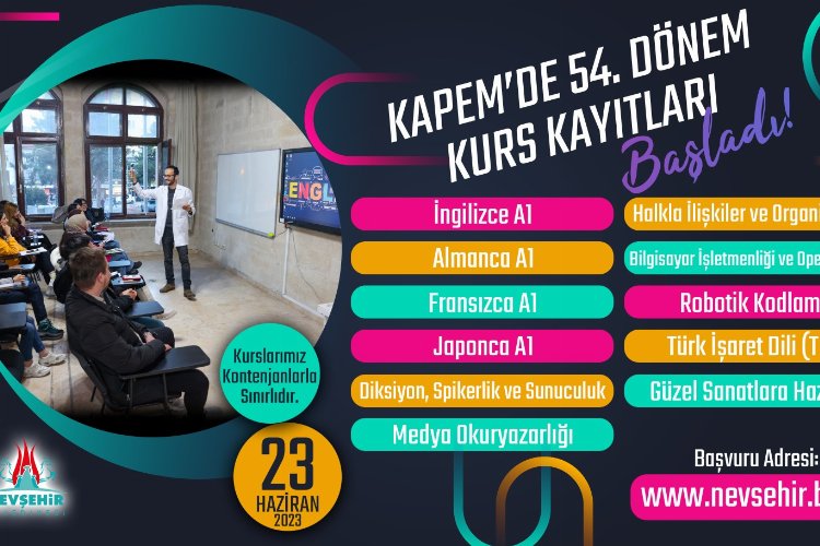Yeni dönem KAPEM kurs kayıtları başladı -