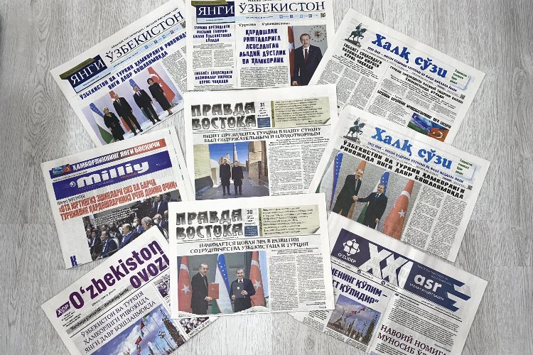Özbek basını Cumhurbaşkanı Erdoğan'a geniş yer verdi -