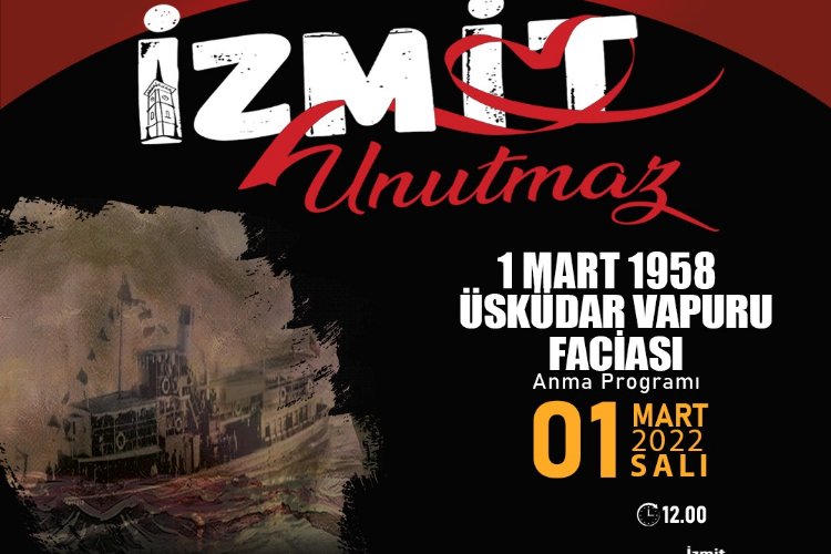 İzmit Belediyesi, 1 Mart Vapur Faciasında hayatını kaybedenleri anacak -