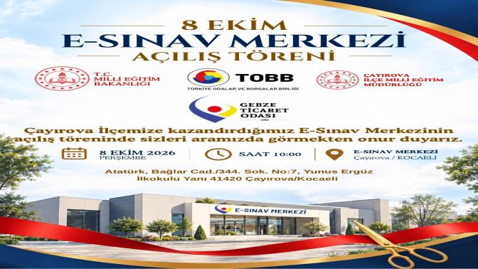 GTO’nun Çayırova’ya kazandırdığı E-Sınav merkezi 8 Ekim’de açılıyor